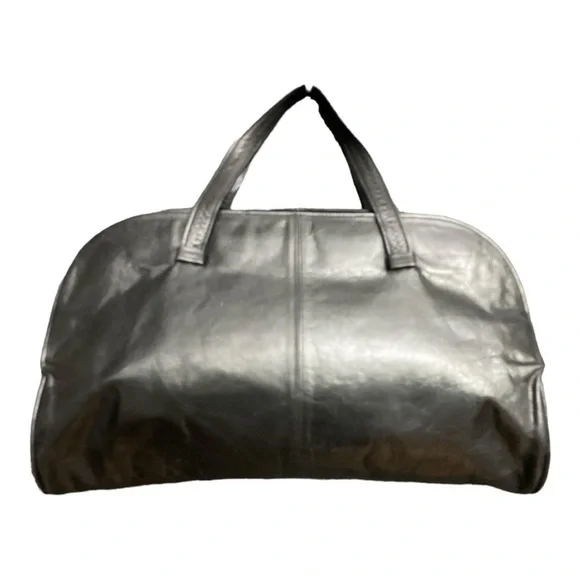 Vintage Pansy leather handbag with gold accents front pocket and zipper - Picture 2 of 11